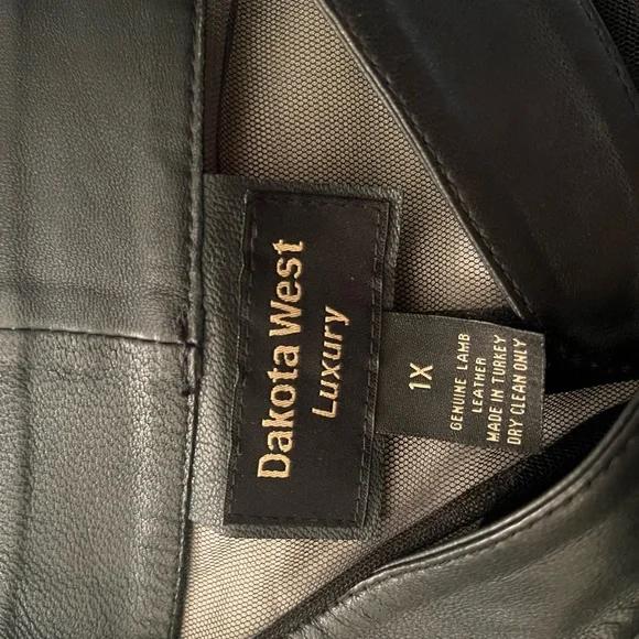 Dakota West 1X Sheer Mesh Leather Appliqué Longline Statement Jacket Y2K - Picture 4 of 4